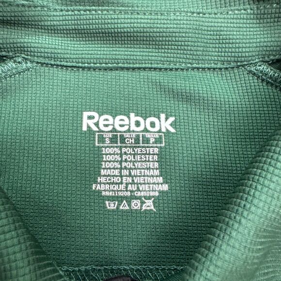 Reebok New York Jets NFL Polo Shirt Mens Small Green Short Sleeve Performance - Picture 7 of 13